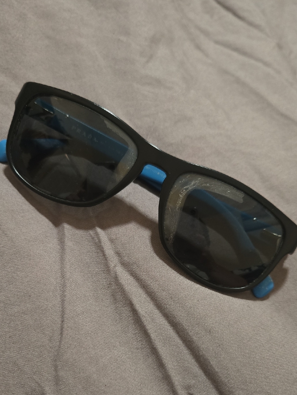 Prada Bright Blue Sunglasses Temple Arm